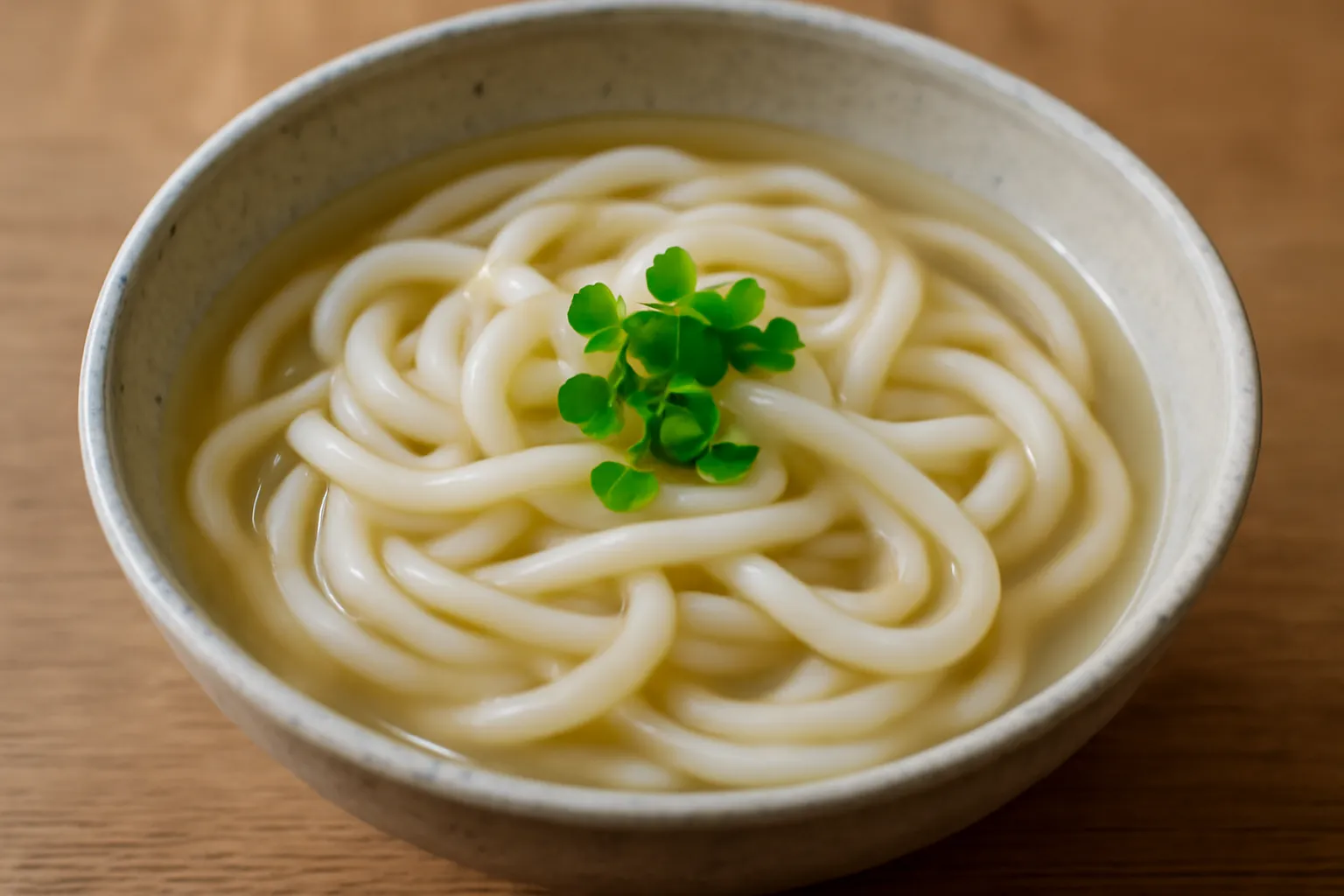 Bát bánh canh nhỏ với sợi mềm và ít gia vị